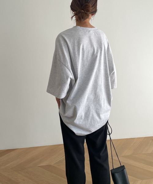 CANAL JEAN(キャナルジーン)の「El mar ALASKA半袖Tシャツ(Tシャツ/カットソー・レディース・ネイビー/ライトグレー・ONE SIZE)」の4枚目の写真