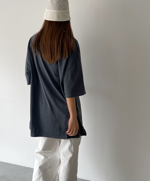 CANAL JEAN(キャナルジーン)の「El mar ALASKA半袖Tシャツ(Tシャツ/カットソー・レディース・ネイビー/ライトグレー・ONE SIZE)」の9枚目の写真