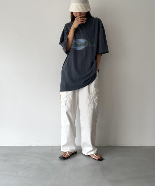 CANAL JEAN(キャナルジーン)の「El mar ALASKA半袖Tシャツ(Tシャツ/カットソー・レディース・ネイビー/ライトグレー・ONE SIZE)」の10枚目の写真