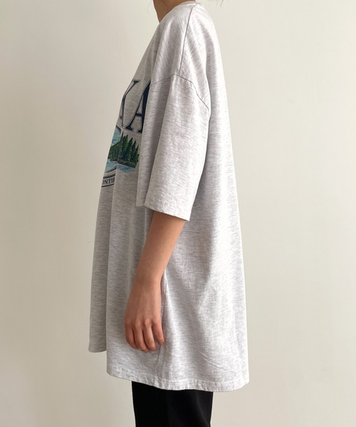 CANAL JEAN(キャナルジーン)の「El mar ALASKA半袖Tシャツ(Tシャツ/カットソー・レディース・ネイビー/ライトグレー・ONE SIZE)」の12枚目の写真