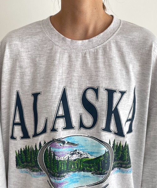 CANAL JEAN(キャナルジーン)の「El mar ALASKA半袖Tシャツ(Tシャツ/カットソー・レディース・ネイビー/ライトグレー・ONE SIZE)」の14枚目の写真