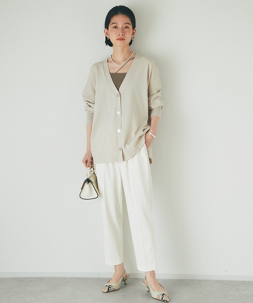 RIVE DROITE（リヴドロワ）の「ロングシーズン使える/クールコットンワイドカーディガン（カーディガン/ボレロ・レディース・イエロー/ブラック/ベージュ・FREE）」の15枚目の写真