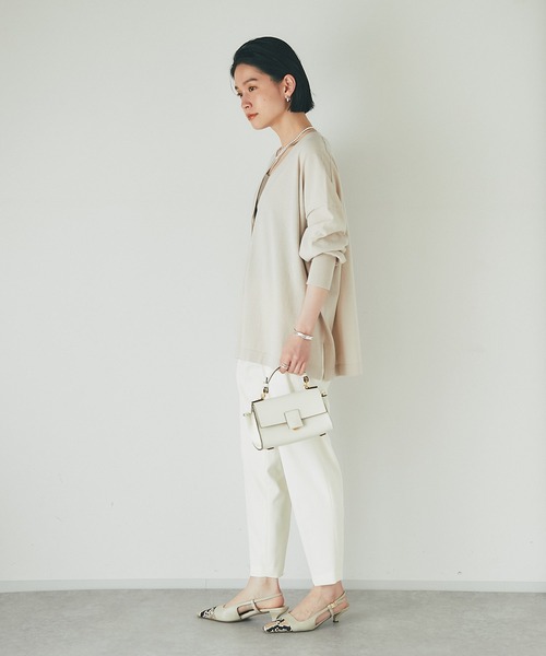 RIVE DROITE（リヴドロワ）の「ロングシーズン使える/クールコットンワイドカーディガン（カーディガン/ボレロ・レディース・イエロー/ブラック/ベージュ・FREE）」の11枚目の写真