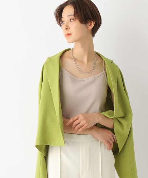 LEPSIM(レプシィム)の「カップ付きホソキャミ 175280(キャミソール・レディース・グレイッシュベージュ/ブラウン/ブラック/オフホワイト・FREE)」の4枚目の写真