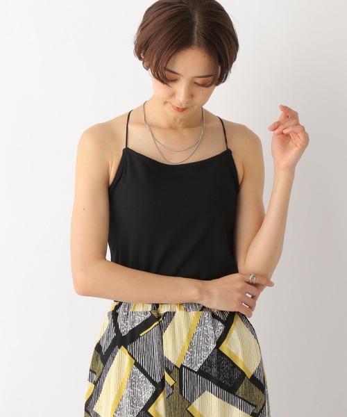 LEPSIM(レプシィム)の「カップ付きホソキャミ 175280(キャミソール・レディース・グレイッシュベージュ/ブラウン/ブラック/オフホワイト・FREE)」の14枚目の写真