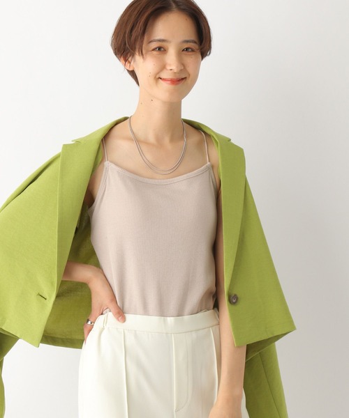 LEPSIM(レプシィム)の「カップ付きホソキャミ 175280(キャミソール・レディース・グレイッシュベージュ/ブラウン/ブラック/オフホワイト・FREE)」の15枚目の写真