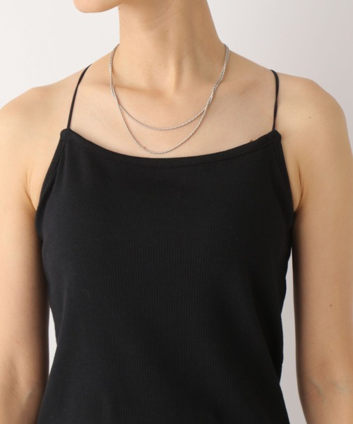 LEPSIM(レプシィム)の「カップ付きホソキャミ 175280(キャミソール・レディース・グレイッシュベージュ/ブラウン/ブラック/オフホワイト・FREE)」の21枚目の写真