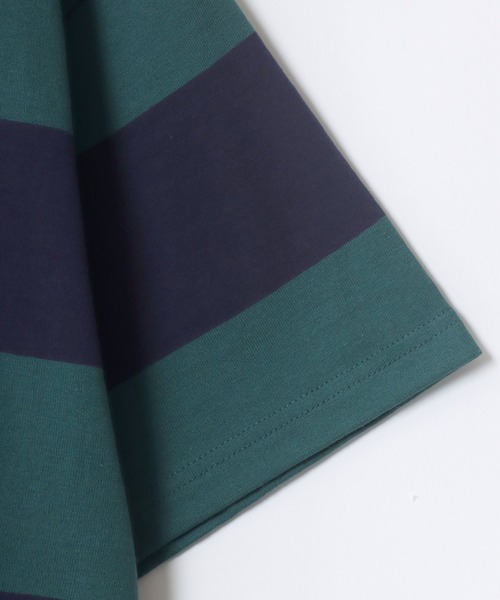 BEVERLY HILLS POLO CLUB（ビバリーヒルズポロクラブ）の「BEVERLY HILLS POLO CLUB/ビバリーヒルズポロクラブ オーバーサイズ ロゴ ワンポイント刺繍 半袖ラガーシャツ（ポロシャツ・レディース・グリーン系その他/ブラック/グリーン/ブラック系その他・M）」の13枚目の写真