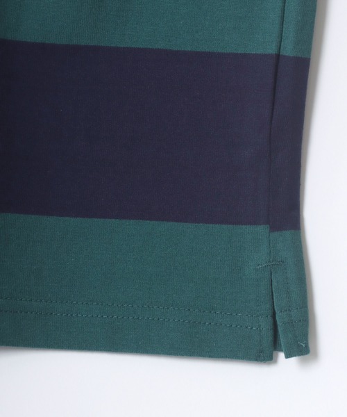 BEVERLY HILLS POLO CLUB（ビバリーヒルズポロクラブ）の「BEVERLY HILLS POLO CLUB/ビバリーヒルズポロクラブ オーバーサイズ ロゴ ワンポイント刺繍 半袖ラガーシャツ（ポロシャツ・レディース・グリーン系その他/ブラック/グリーン/ブラック系その他・M）」の14枚目の写真