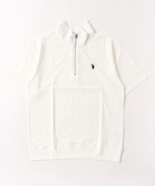 U.S. POLO ASSN.(ユーエスポロアッスン)の「U.S. POLO ASSN. / ユーエスポロアッスン 別注 コラボ オーバーサイズ ハーフジップ 半袖 Tシャツ(Tシャツ/カットソー・メンズ・ブルー系その他/ライトベージュ/チャコール/ホワイト系その他/ブラック/ブラック系その他/ホワイト/ダークグリーン/ネイビー・MEDIUM/X-LARGE/LARGE)」の19枚目の写真