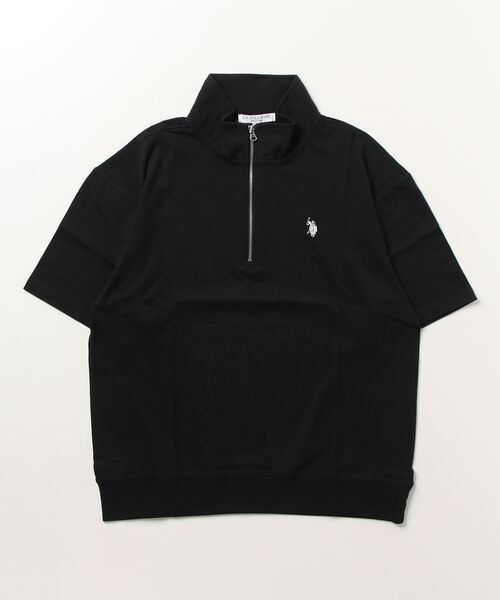 U.S. POLO ASSN.(ユーエスポロアッスン)の「U.S. POLO ASSN. / ユーエスポロアッスン 別注 コラボ オーバーサイズ ハーフジップ 半袖 Tシャツ(Tシャツ/カットソー・メンズ・ブルー系その他/ライトベージュ/チャコール/ホワイト系その他/ブラック/ブラック系その他/ホワイト/ダークグリーン/ネイビー・MEDIUM/X-LARGE/LARGE)」の21枚目の写真