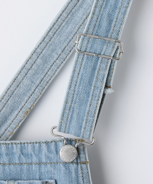 LOVETOXIC(ラブトキシック)の「ショートサロペット(サロペット/オーバーオール・キッズ・グレー/サックスブルー/オフホワイト・M/S/L/SS)」の4枚目の写真