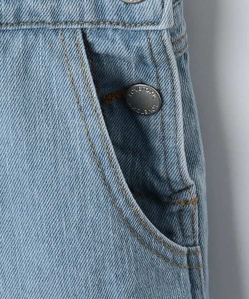 LOVETOXIC(ラブトキシック)の「ショートサロペット(サロペット/オーバーオール・キッズ・グレー/サックスブルー/オフホワイト・M/S/L/SS)」の10枚目の写真