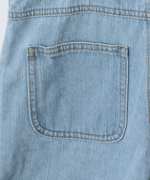 LOVETOXIC(ラブトキシック)の「ショートサロペット(サロペット/オーバーオール・キッズ・グレー/サックスブルー/オフホワイト・M/S/L/SS)」の9枚目の写真