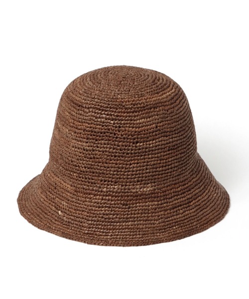 A part by(アパートバイ)の「ラフィアバケットハット(ハット・レディース・ブラウン/ライトベージュ・FREE)」の10枚目の写真