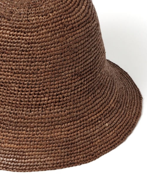 A part by(アパートバイ)の「ラフィアバケットハット(ハット・レディース・ブラウン/ライトベージュ・FREE)」の5枚目の写真