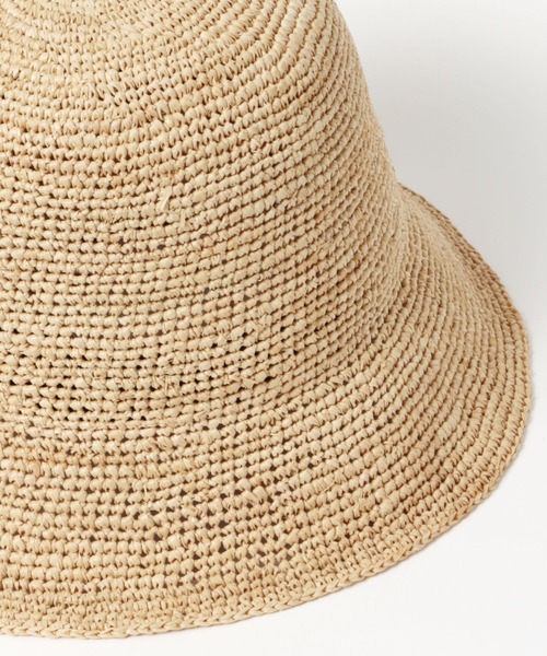 A part by(アパートバイ)の「ラフィアバケットハット(ハット・レディース・ブラウン/ライトベージュ・FREE)」の3枚目の写真