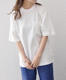 SHIPS any: "COTTON USA"  ヘビーウェイト クルーネック ポケット Tシャツ