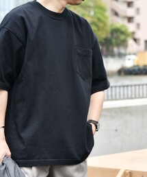 SHIPS any | SHIPS any: "COTTON USA"  ヘビーウェイト クルーネック ポケット Tシャツ(Tシャツ/カットソー)