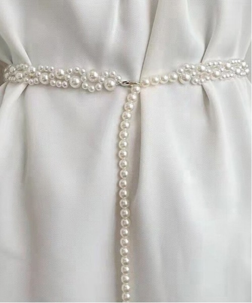 Port(ポート)の「パール ウエスト ベルト / 細ベルト #_(ベルト・レディース・ホワイト系その他/ホワイト/アイボリー・FREE)」の4枚目の写真