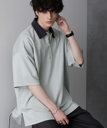 レザレクション　ハーフジップ　厚めシャツ　 L ハーフジップクレリックカラー ハイポンチ ルーズオーバー