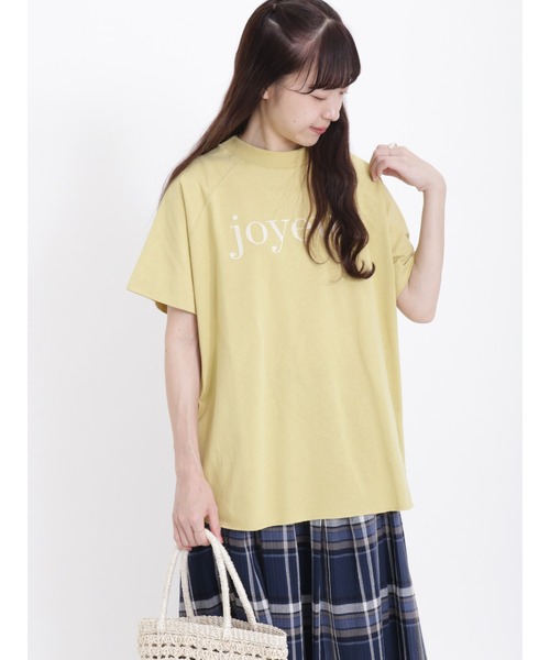 Samansa Mos2（サマンサ モスモス）の「ロゴ刺繍スタンドネックTシャツ（Tシャツ/カットソー・レディース・オフホワイト/イエロー/チャコール・ﾌﾘ-）」の6枚目の写真