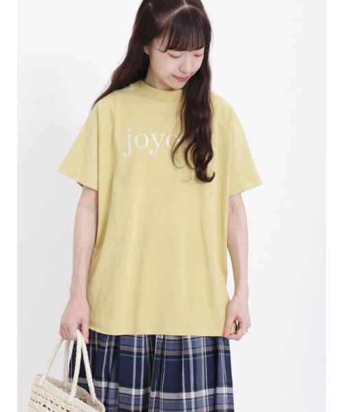 Samansa Mos2（サマンサ モスモス）の「ロゴ刺繍スタンドネックTシャツ（Tシャツ/カットソー・レディース・オフホワイト/イエロー/チャコール・ﾌﾘ-）」の5枚目の写真