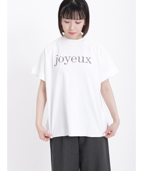 Samansa Mos2（サマンサ モスモス）の「ロゴ刺繍スタンドネックTシャツ（Tシャツ/カットソー・レディース・オフホワイト/イエロー/チャコール・ﾌﾘ-）」の10枚目の写真