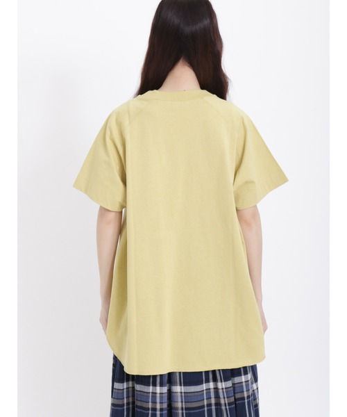 Samansa Mos2（サマンサ モスモス）の「ロゴ刺繍スタンドネックTシャツ（Tシャツ/カットソー・レディース・オフホワイト/イエロー/チャコール・ﾌﾘ-）」の19枚目の写真