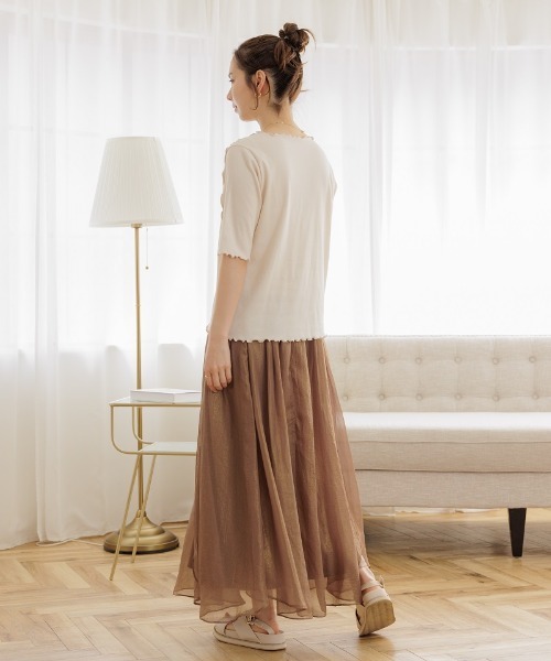 flower（フラワー）の「ブロッサムハーフトップ（Tシャツ/カットソー・レディース・ピンク/ブラック・FREE）」の15枚目の写真