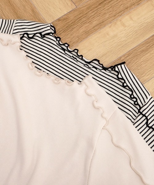 flower（フラワー）の「ブロッサムハーフトップ（Tシャツ/カットソー・レディース・ピンク/ブラック・FREE）」の21枚目の写真