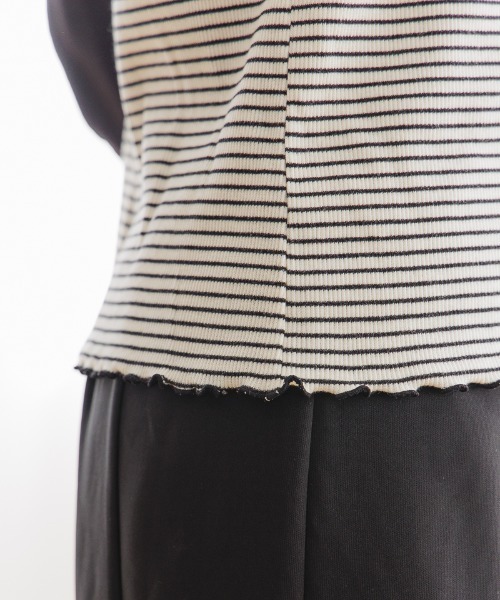 flower（フラワー）の「ブロッサムハーフトップ（Tシャツ/カットソー・レディース・ピンク/ブラック・FREE）」の4枚目の写真