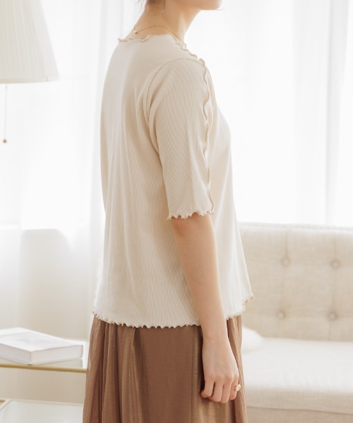 flower（フラワー）の「ブロッサムハーフトップ（Tシャツ/カットソー・レディース・ピンク/ブラック・FREE）」の10枚目の写真