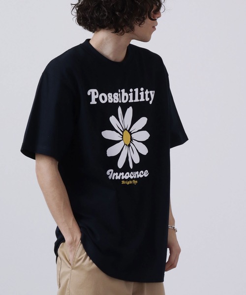 MODISH GAZE(モディシュガゼ)の「MODISH GAZE プリント半袖Tシャツ デイジープリント Possibility(Tシャツ/カットソー・メンズ・ネイビー/ブラック/ホワイト・M/XL/L)」の6枚目の写真
