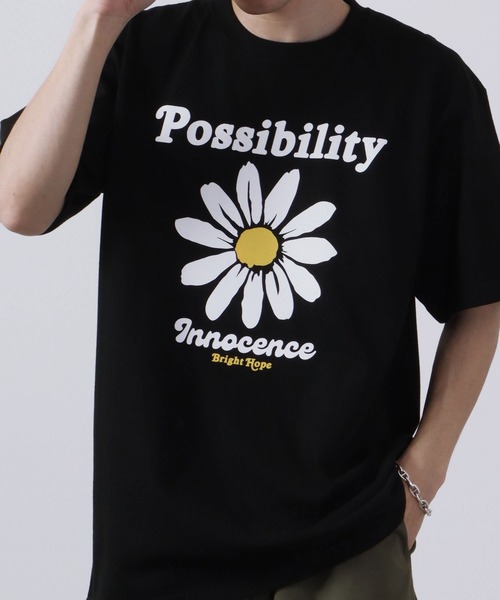 MODISH GAZE(モディシュガゼ)の「MODISH GAZE プリント半袖Tシャツ デイジープリント Possibility(Tシャツ/カットソー・メンズ・ネイビー/ブラック/ホワイト・M/XL/L)」の11枚目の写真