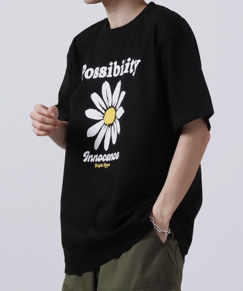 MODISH GAZE(モディシュガゼ)の「MODISH GAZE プリント半袖Tシャツ デイジープリント Possibility(Tシャツ/カットソー・メンズ・ネイビー/ブラック/ホワイト・M/XL/L)」の10枚目の写真