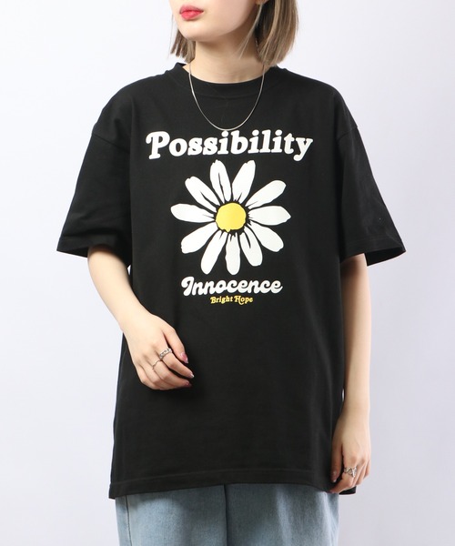 MODISH GAZE(モディシュガゼ)の「MODISH GAZE プリント半袖Tシャツ デイジープリント Possibility(Tシャツ/カットソー・メンズ・ネイビー/ブラック/ホワイト・M/XL/L)」の19枚目の写真