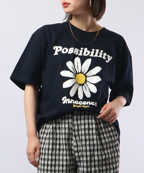 MODISH GAZE(モディシュガゼ)の「MODISH GAZE プリント半袖Tシャツ デイジープリント Possibility(Tシャツ/カットソー・メンズ・ネイビー/ブラック/ホワイト・M/XL/L)」の22枚目の写真