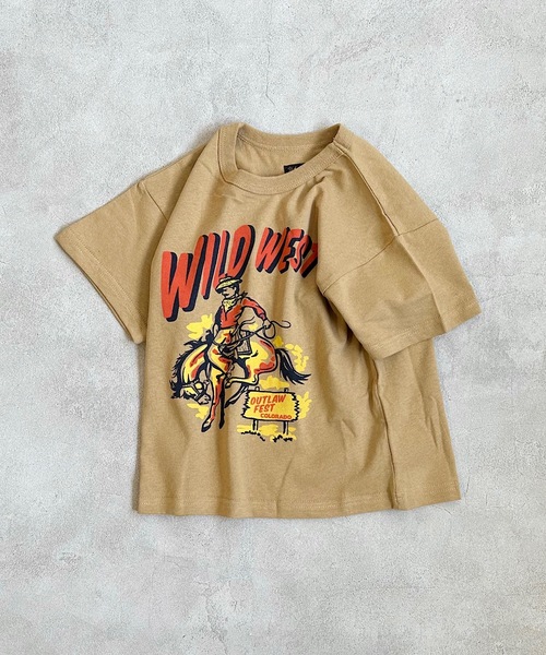 Life Support Products(ライフサポートプロダクツ)の「デイリープリントTee(80~150cm)(Tシャツ/カットソー・キッズ・杢グレー/ライトピンク/ダークブルー/ブラック/ベージュ/オレンジ/バイオレット/ホワイト/レッド/ブルー/ライトグリーン/アイボリー/イエロー/オフホワイト/グリーン/パープル/チャコール/ネイビー/ライトブルー/ブラウン・95/140/120/90/150/130/80/100/110)」の8枚目の写真