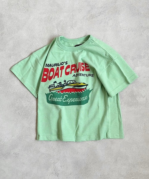 Life Support Products(ライフサポートプロダクツ)の「デイリープリントTee(80~150cm)(Tシャツ/カットソー・キッズ・杢グレー/ライトピンク/ダークブルー/ブラック/ベージュ/オレンジ/バイオレット/ホワイト/レッド/ブルー/ライトグリーン/アイボリー/イエロー/オフホワイト/グリーン/パープル/チャコール/ネイビー/ライトブルー/ブラウン・95/140/120/90/150/130/80/100/110)」の11枚目の写真