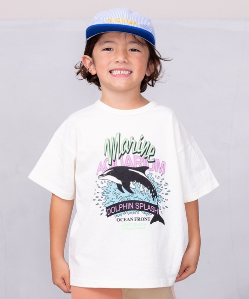 Life Support Products(ライフサポートプロダクツ)の「デイリープリントTee(80~150cm)(Tシャツ/カットソー・キッズ・杢グレー/ライトピンク/ダークブルー/ブラック/ベージュ/オレンジ/バイオレット/ホワイト/レッド/ブルー/ライトグリーン/アイボリー/イエロー/オフホワイト/グリーン/パープル/チャコール/ネイビー/ライトブルー/ブラウン・95/140/120/90/150/130/80/100/110)」の22枚目の写真