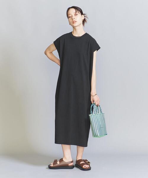 STAR&STRIPE（スターアンドストライプ）の「【別注】＜STAR&STRIPE＞フレンチスリーブ コットン ロングワンピース（ワンピース