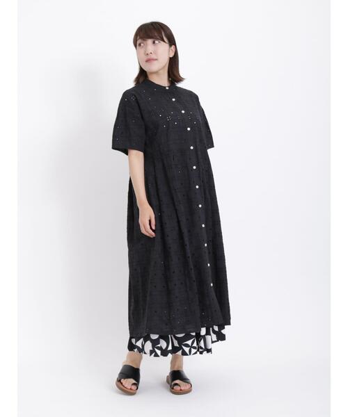 sm2rhythm（サマンサモスモスリズム）の「幾何学柄刺繍ワンピース（ワンピース・レディース・ブラック/オフホワイト/ブルー・F）」の12枚目の写真