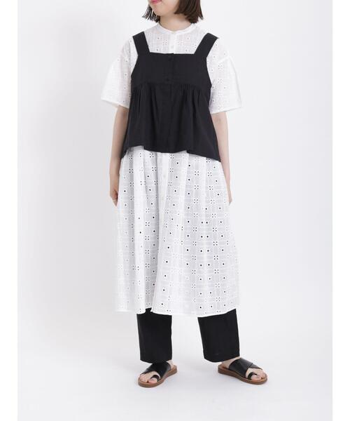 sm2rhythm（サマンサモスモスリズム）の「幾何学柄刺繍ワンピース（ワンピース・レディース・ブラック/オフホワイト/ブルー・F）」の7枚目の写真