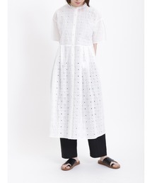 sm2rhythm | 幾何学柄刺繍ワンピース(ワンピース)