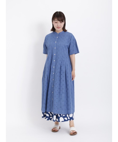 sm2rhythm（サマンサモスモスリズム）の「幾何学柄刺繍ワンピース（ワンピース・レディース・ブラック/オフホワイト/ブルー・F）」の21枚目の写真