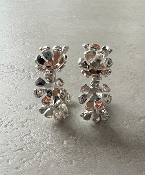 セール】メタルフラワーフープピアス（ピアス（両耳用））｜iso