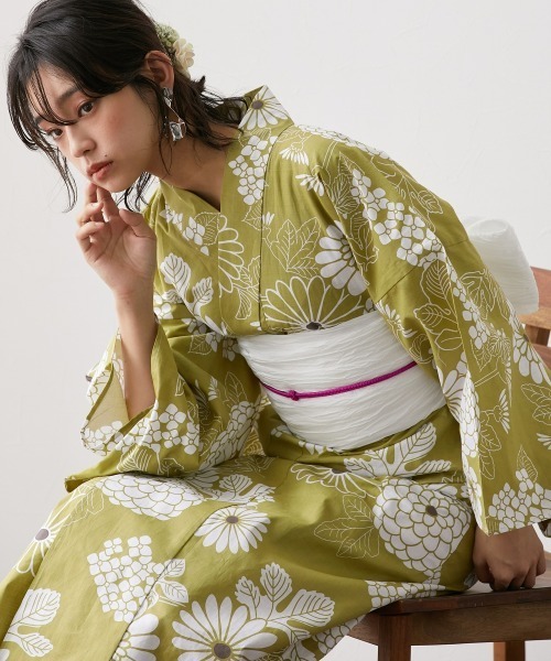 浴衣綿100% 中古美品 有松鳴海絞り シボリしぼり 浴衣 綿100