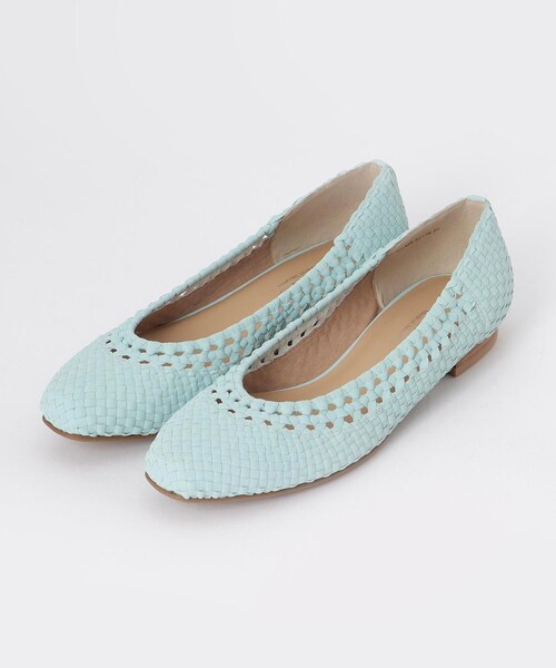 ◆MODE ET JACOMO manu レザー調メッシュフラットシューズ