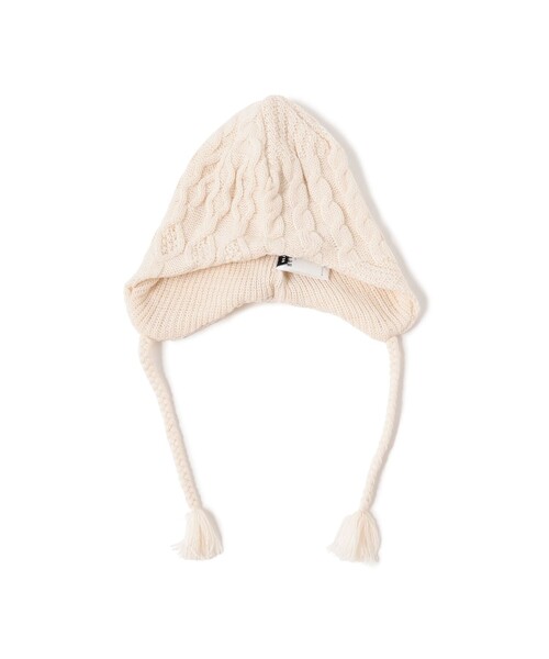 BEAMS（ビームス）の「BEAMS / ミックス アラン イヤーフラップ ワッチキャップ（ニットキャップ/ビーニー・メンズ・ブラック/グレー/オフホワイト・ONE SIZE）」の2枚目の写真